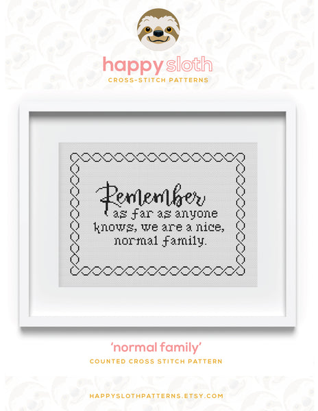 Normal Family Cross Stitch Pattern