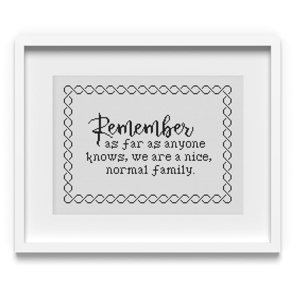 Normal Family Cross Stitch Pattern