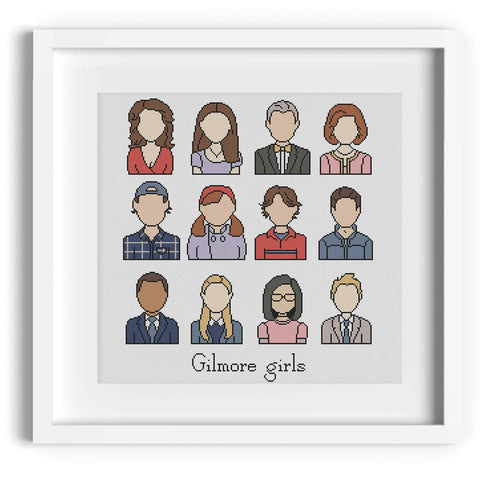 Gilmore Girls Cast Cross Stitch Pattern