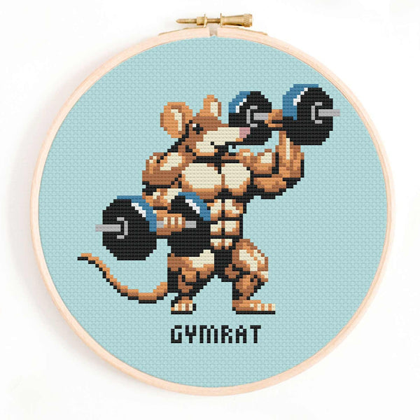 Gymrat Cross Stitch Pattern
