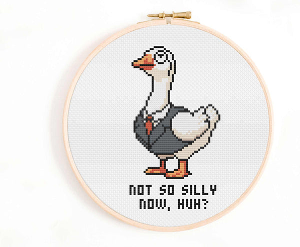 Not So Silly Now - Funny Goose Cross Stitch Pattern