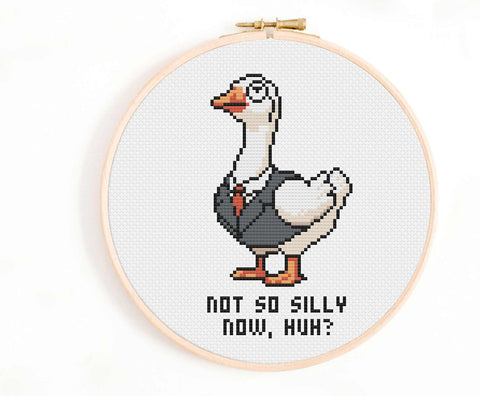 Not So Silly Now - Funny Goose Cross Stitch Pattern