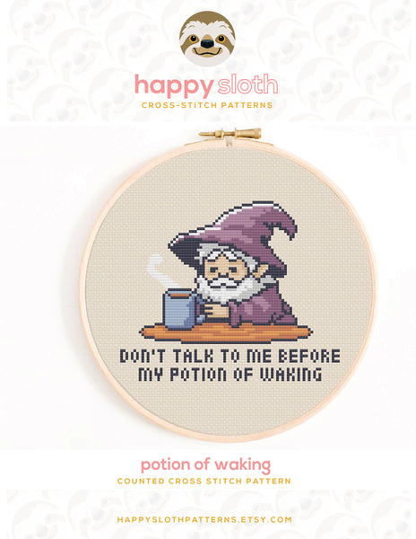 Potion of Waking - Wizard Cross Stitch Pattern