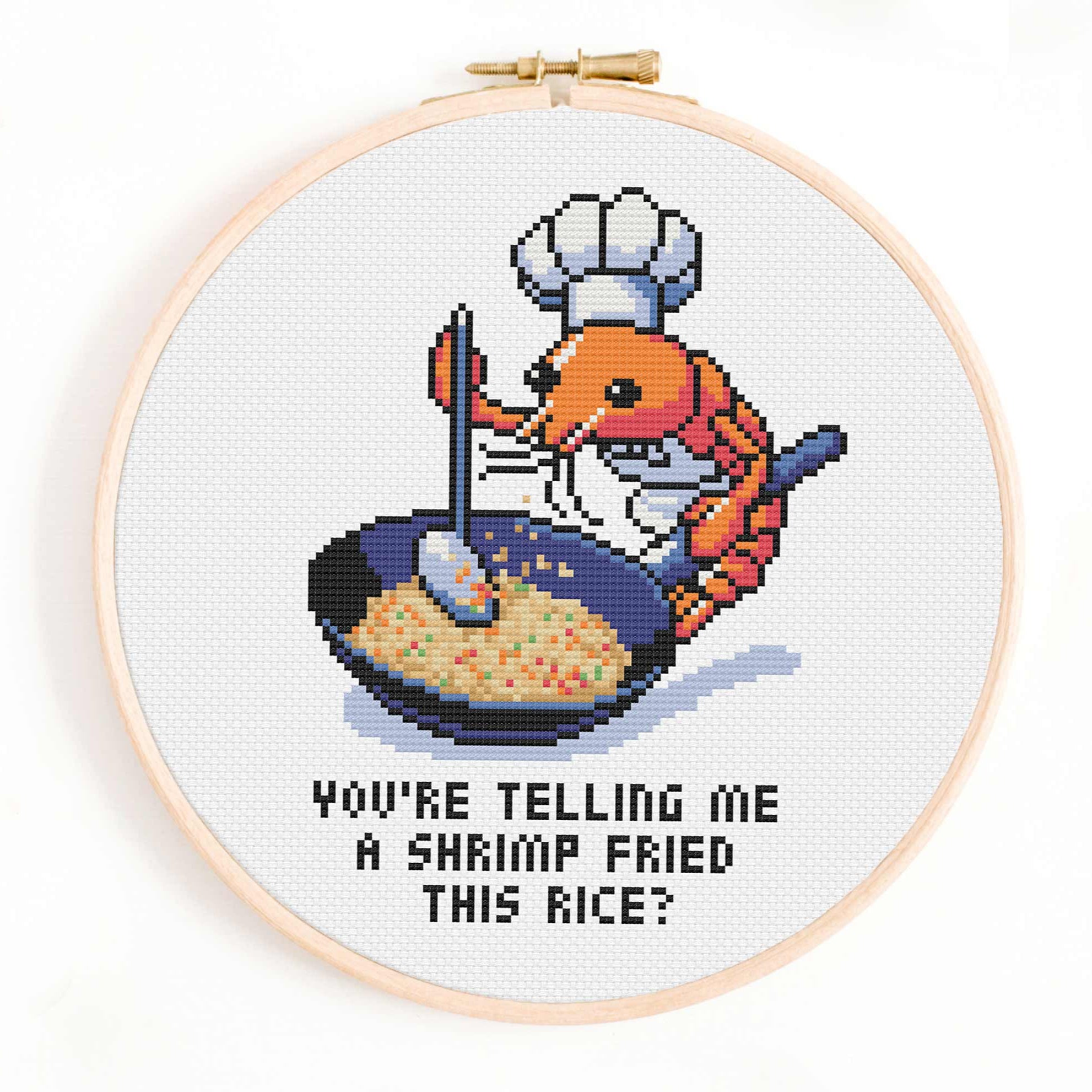 You're Telling Me a Shrimp Fried this Rice? Cross Stitch Pattern