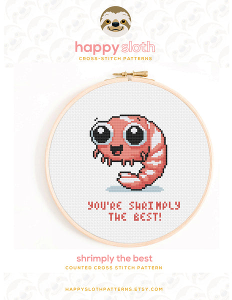 Shrimply the Best Cross Stitch Pattern