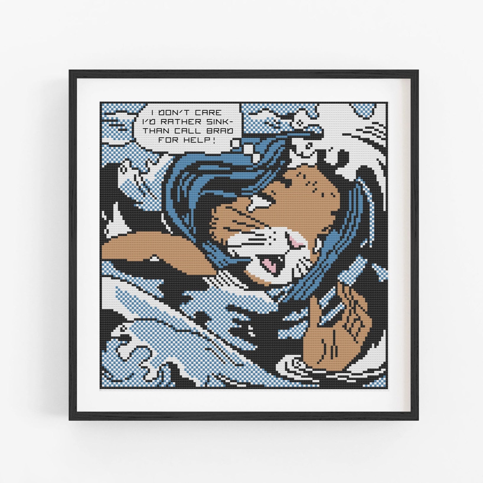 Crying Squirrel Cross Stitch Pattern