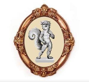 Squirrel David Cross Stitch Pattern