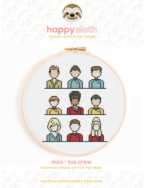 Star Trek TOS Crew Cross Stitch Pattern