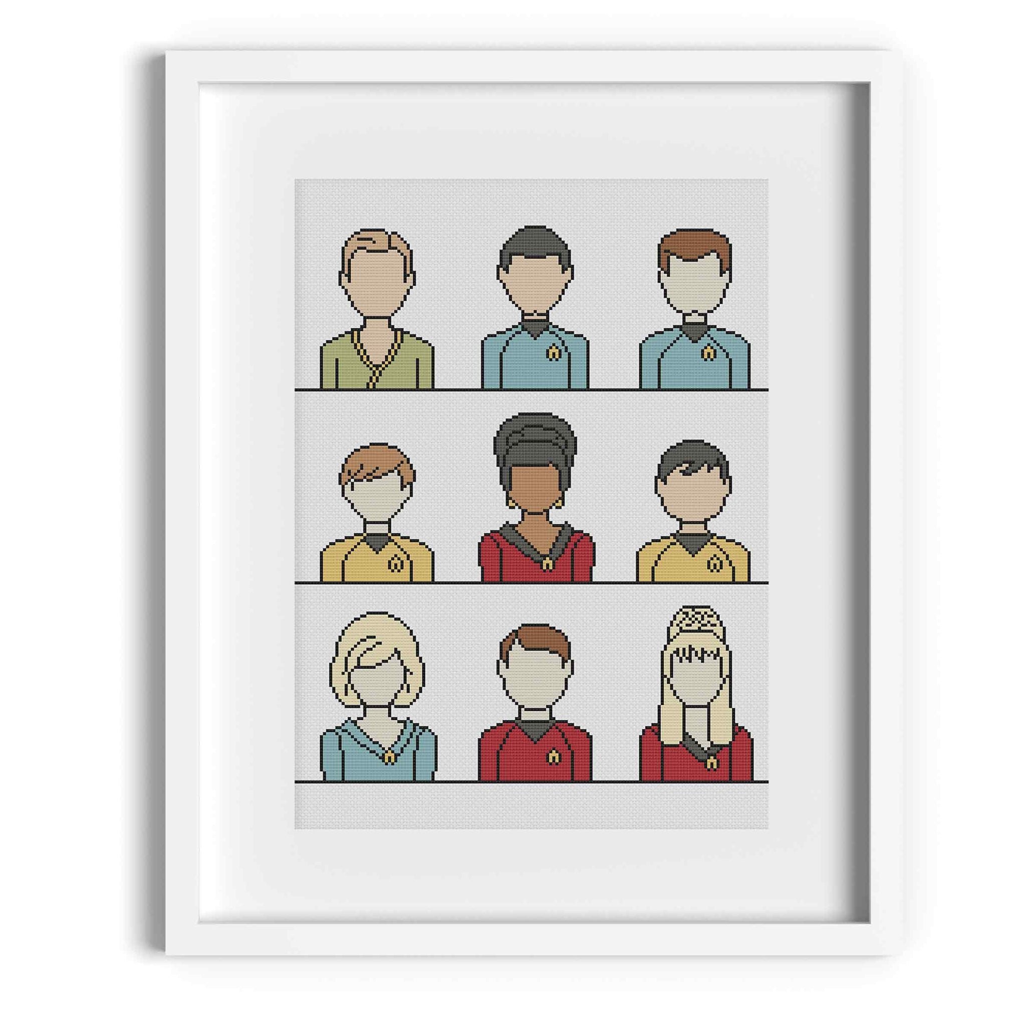 Star Trek TOS Crew Cross Stitch Pattern