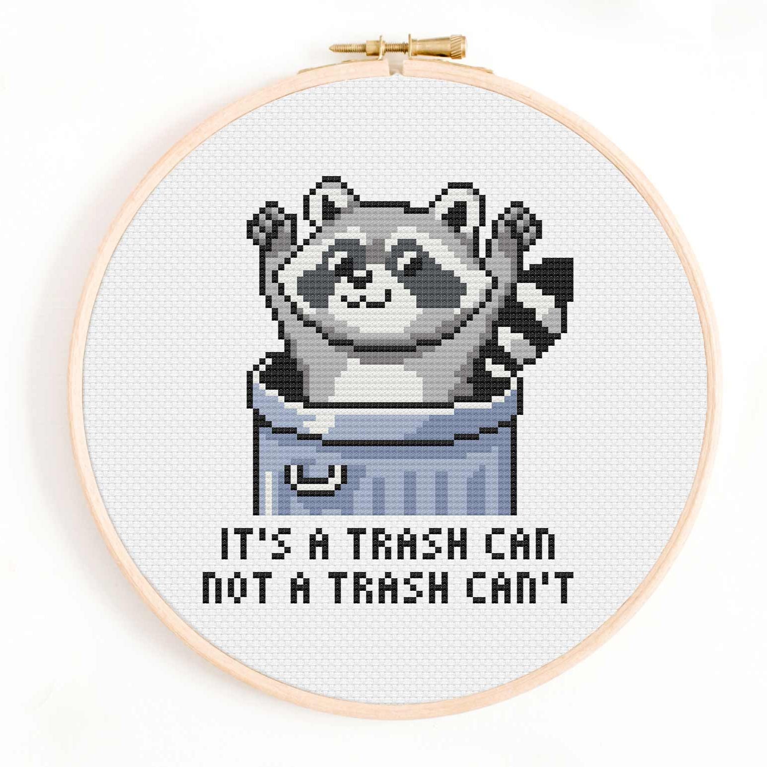 It's a Trash Can, Not a Trash Can't Cross Stitch Pattern