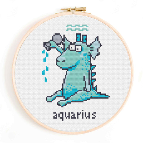 Little Aquarius Cross Stitch Pattern