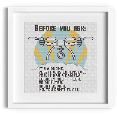 Drones Cross Stitch Pattern