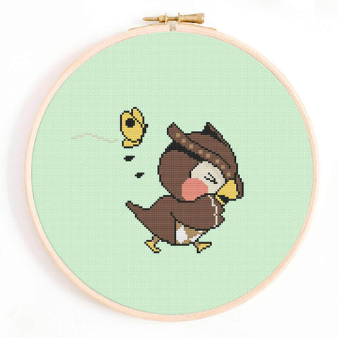 'Wretched Thing' Blathers Animal Crossing Cross Stitch Pattern