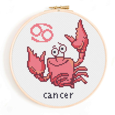 Little Cancer Cross Stitch Pattern