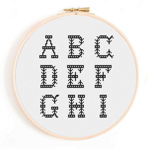 Carnival Alphabet - Full Alphabet Cross Stitch Chart