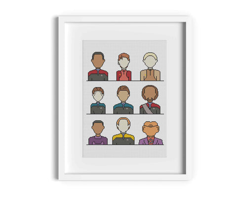 Star Trek DS9 Crew Cross Stitch Pattern