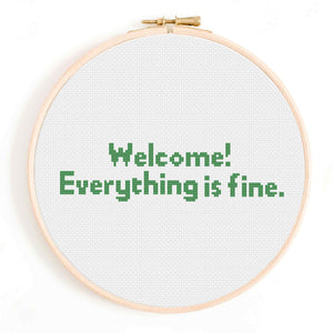 'Everything is Fine' The Good Place Cross Stitch Pattern