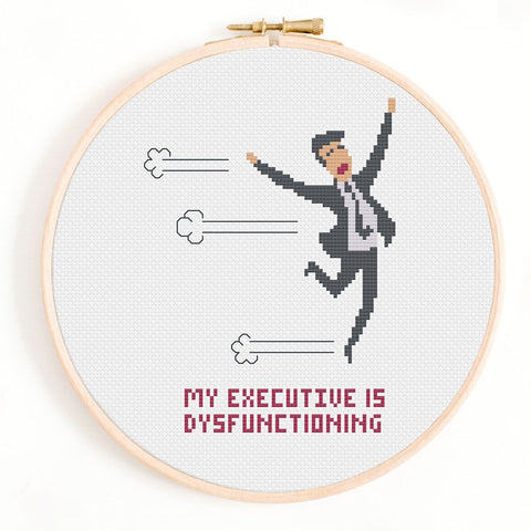 Executive Dysfunction Cross-Stitch Pattern