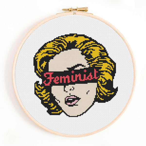 Pop Art Feminist Cross Stitch Pattern