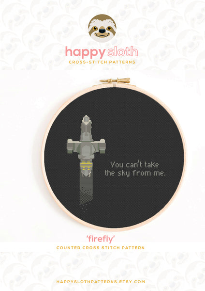 Firefly 'You Can't Take the Sky From Me' Cross Stitch Pattern