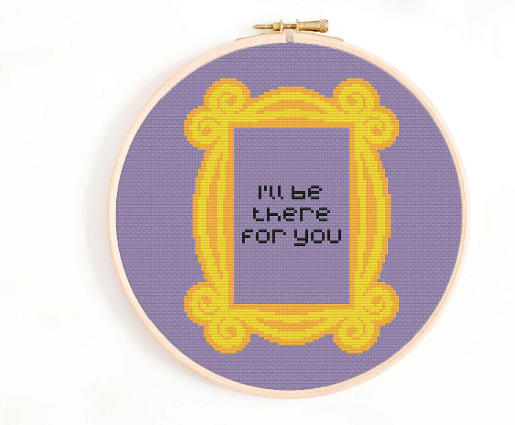 I'll Be There for You' Friends Cross Stitch Pattern – Happy Sloth Patterns i-ll-be-there-for-you-friends-cross-stitch-pattern-happy-sloth-patterns