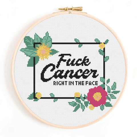 Fuck Cancer Cross Stitch Pattern