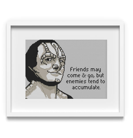 Elim Garak Star Trek Cross Stitch Pattern