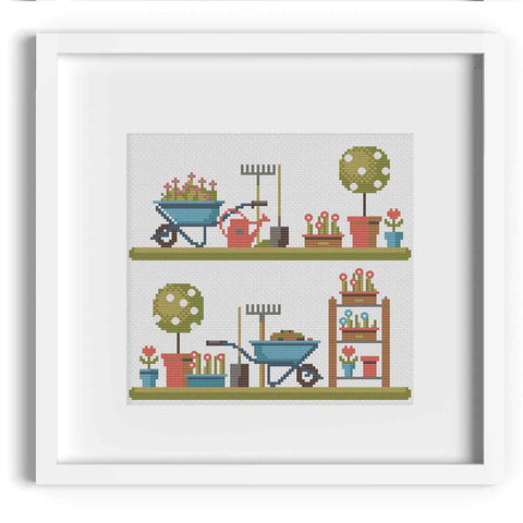 Gardening Cross Stitch Sampler