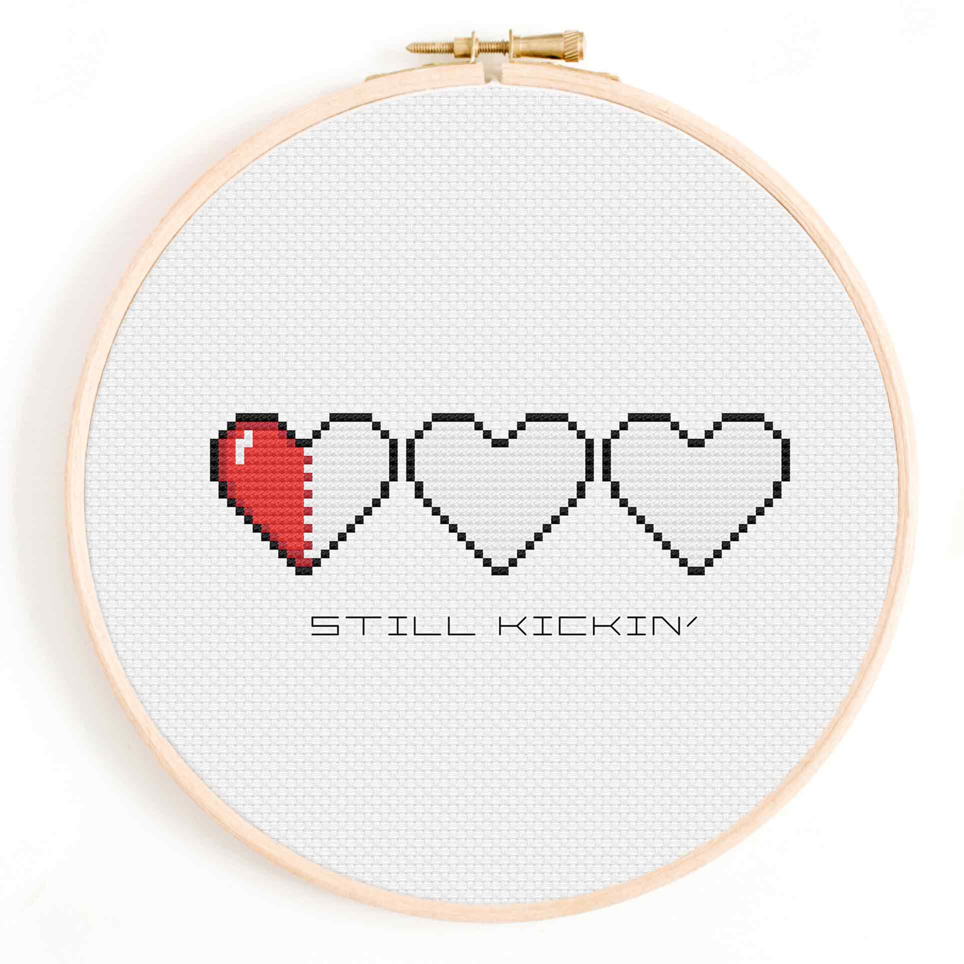 'Still Kickin' 8-bit Cross Stitch Pattern