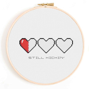 'Still Kickin' 8-bit Cross Stitch Pattern
