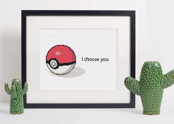 'I choose you!' Pokemon Cross Stitch Pattern