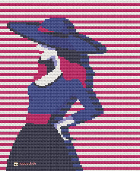 'French Girl' Modern Cross Stitch Pattern