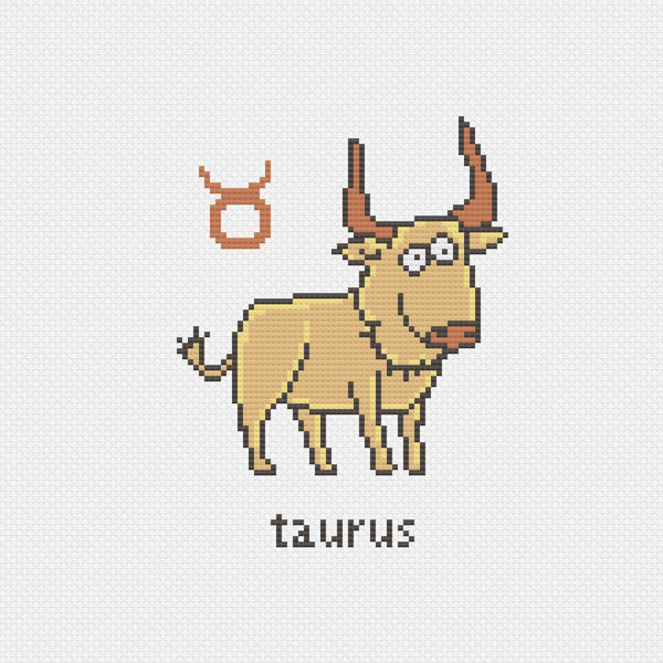 Little Taurus Cross Stitch