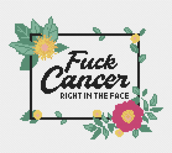 Fuck Cancer Cross Stitch Pattern