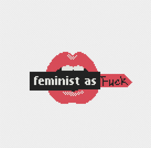 Feminist as F*ck Cross Stitch Pattern