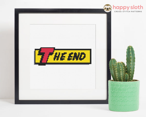 'The End' Pop Art Cross Stitch Pattern