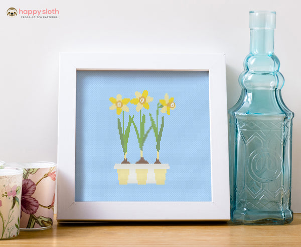 Daffodils Cross Stitch Pattern
