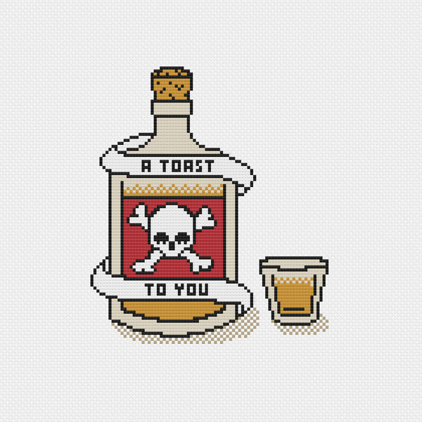 Poison Bottle Cross Stitch Pattern