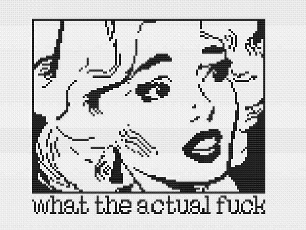 'What the Actual Fuck' Cross Stitch Pattern