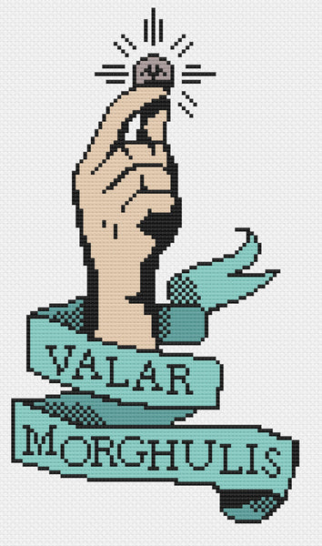 Game of Thrones 'Valar Morghulis' Cross Stitch Pattern