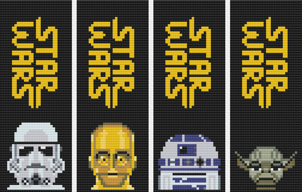 Star Wars Cross Stitch Bookmarks Pattern