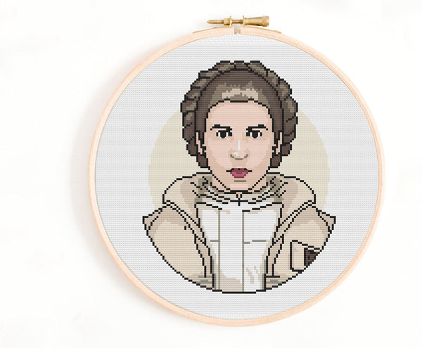 Princess Leia Star Wars Cross Stitch Pattern