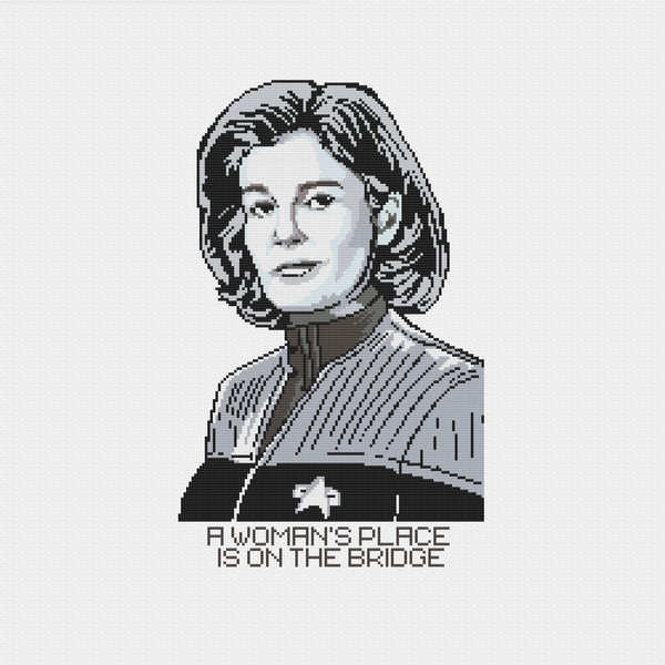 Captain Janeway Cross Stitch Pattern