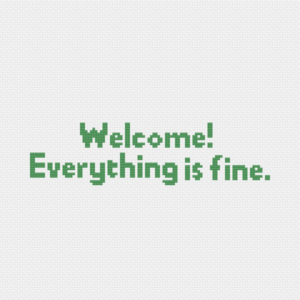 'Everything is Fine' The Good Place Cross Stitch Pattern