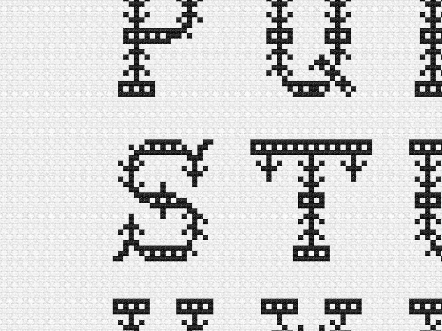 carnival-alphabet-full-alphabet-cross-stitch-chart-happy-sloth-patterns