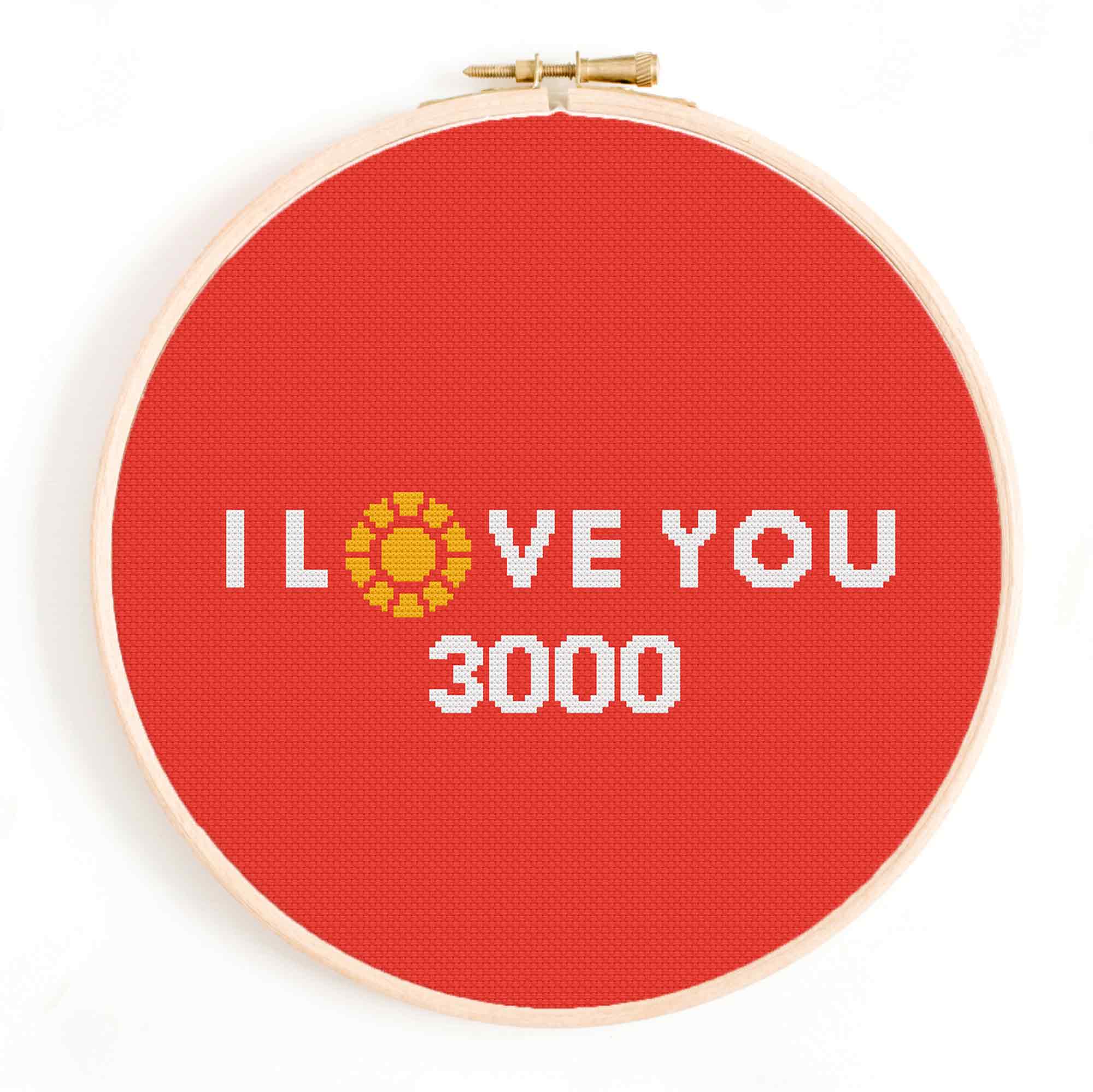 I love you 3000 Cross Stitch Pattern