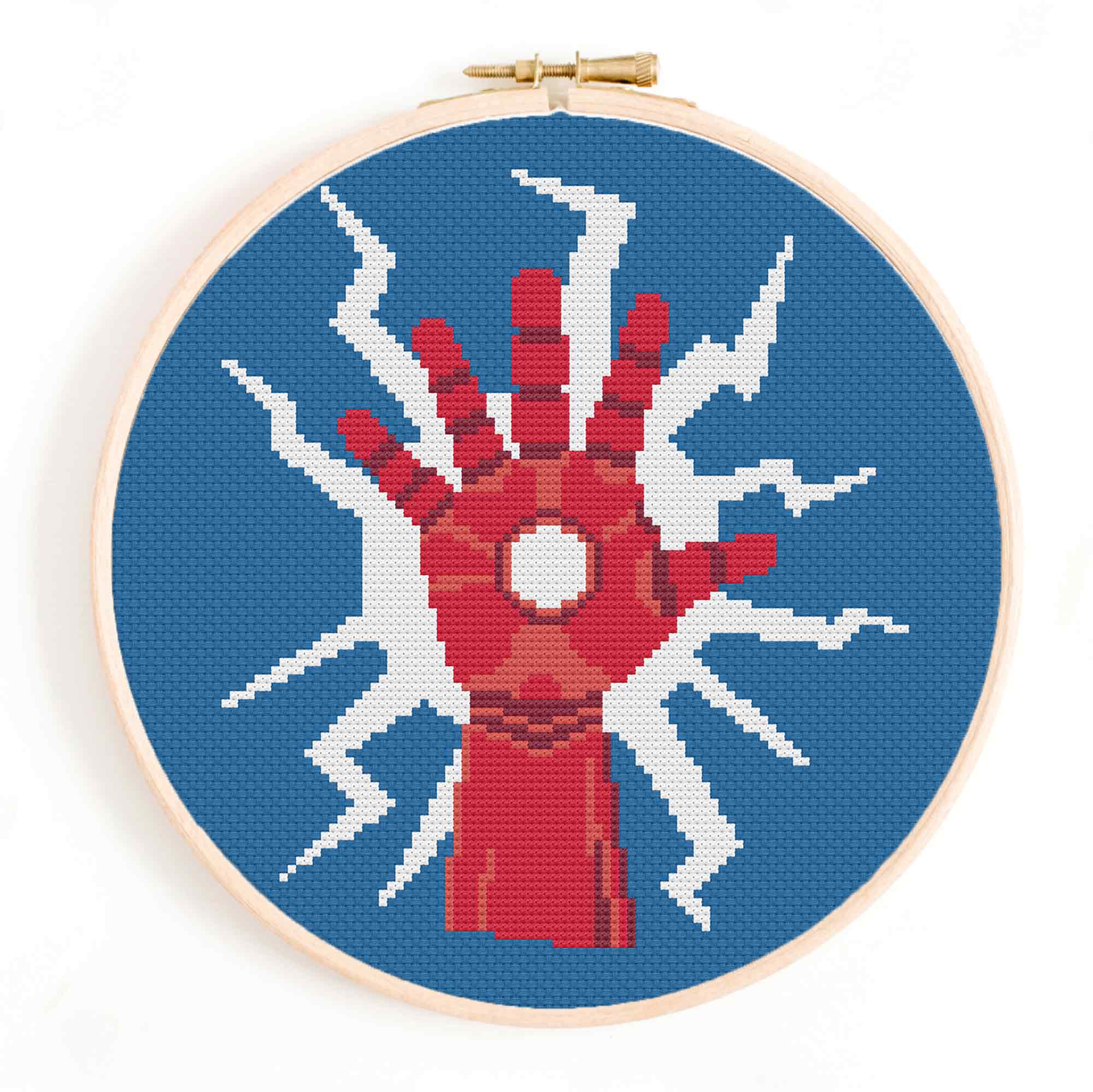 Iron Man Glove Cross Stitch Pattern