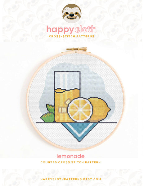 Lemonade Cross Stitch Pattern