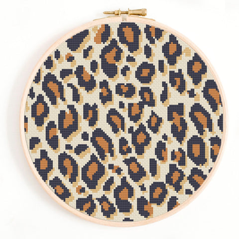 Leopard Print Cross Stitch Pattern
