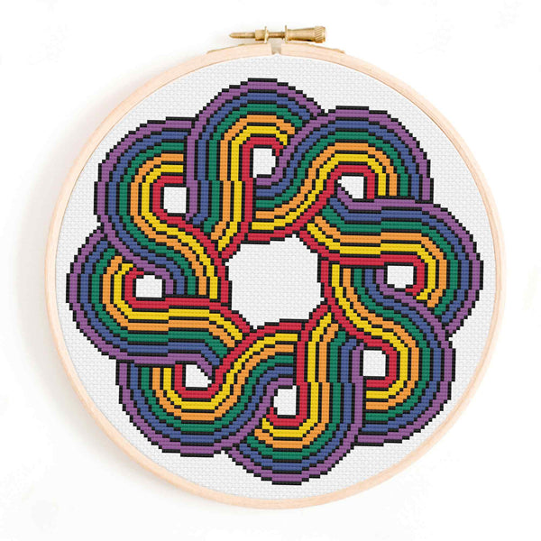 LGBT Pride Mandala Cross Stitch Pattern